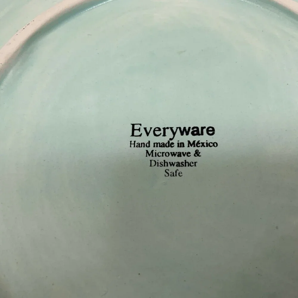 Everyware Salad Plates Hand made‎ in Mexico Lot of 2 - Heavy 9 5/8